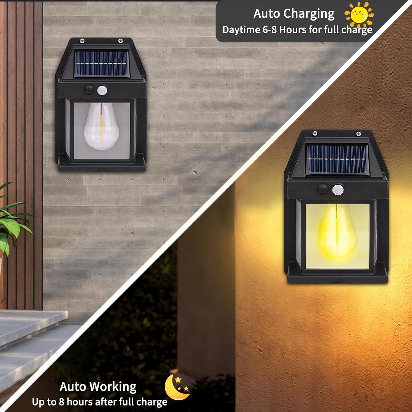 3-in-1 Outdoor Solar Light – Motion Sensor, Wall & Garden Use