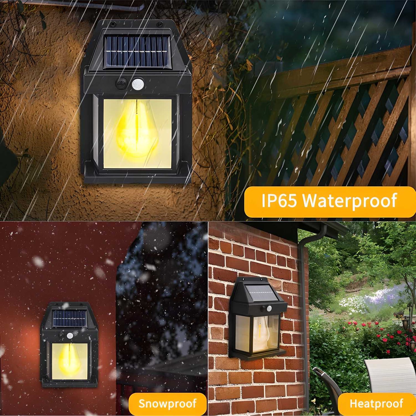 3-in-1 Outdoor Solar Light – Motion Sensor, Wall & Garden Use