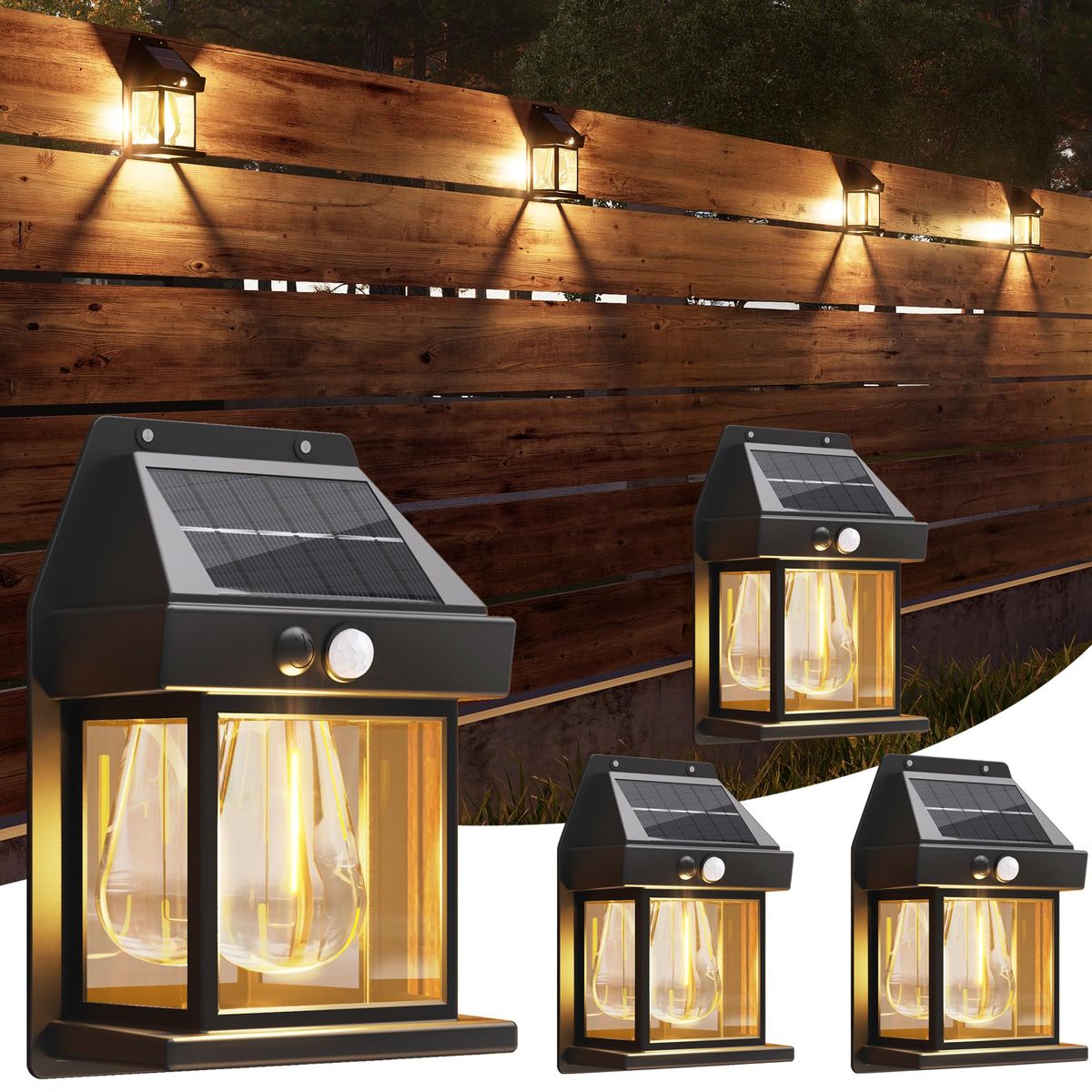3-in-1 Outdoor Solar Light – Motion Sensor, Wall & Garden Use